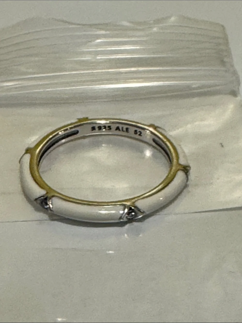 New Pandora stone & enamel ring.
